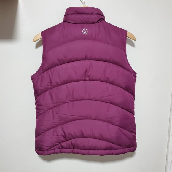 LANDS' END Down Filled Puffer Vest Full Zip Winter Eggplant Purple Women's Small - Picture 8 of 13